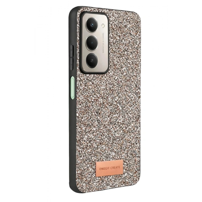 Mey İthalat®   Redmi 15 4G Bright Simli Kapak - Gümüş
