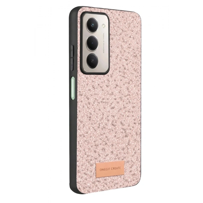 Mey İthalat®   Redmi 15 4G Bright Simli Kapak - Pembe