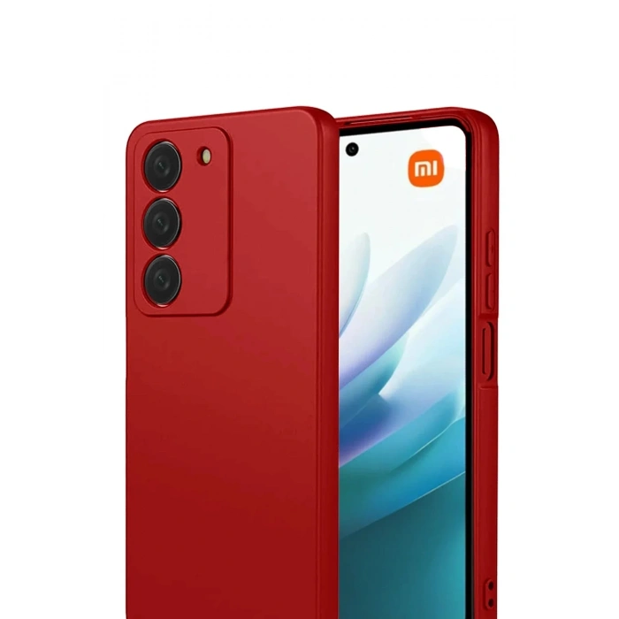 Mey İthalat®   Redmi 15 4G First Silikon - Kırmızı