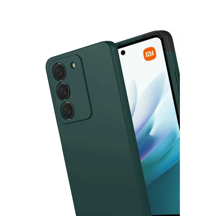Mey İthalat®   Redmi 15 4G First Silikon - Koyu Yeşil
