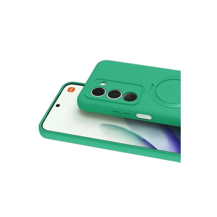 Mey İthalat®   Redmi 15 4G Regal Magsafe Standlı Kapak - Yeşil