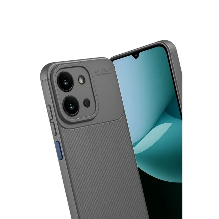 Mey İthalat®   Redmi 15C 4G Auto Focus Karbon Kapak - Gri