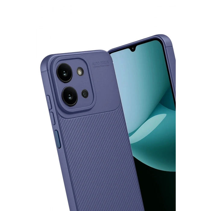 Mey İthalat®   Redmi 15C 4G Auto Focus Karbon Kapak - Lacivert