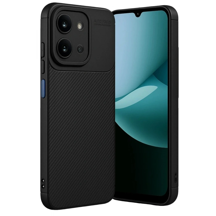 Mey İthalat®   Redmi 15C 4G Auto Focus Karbon Kapak - Siyah