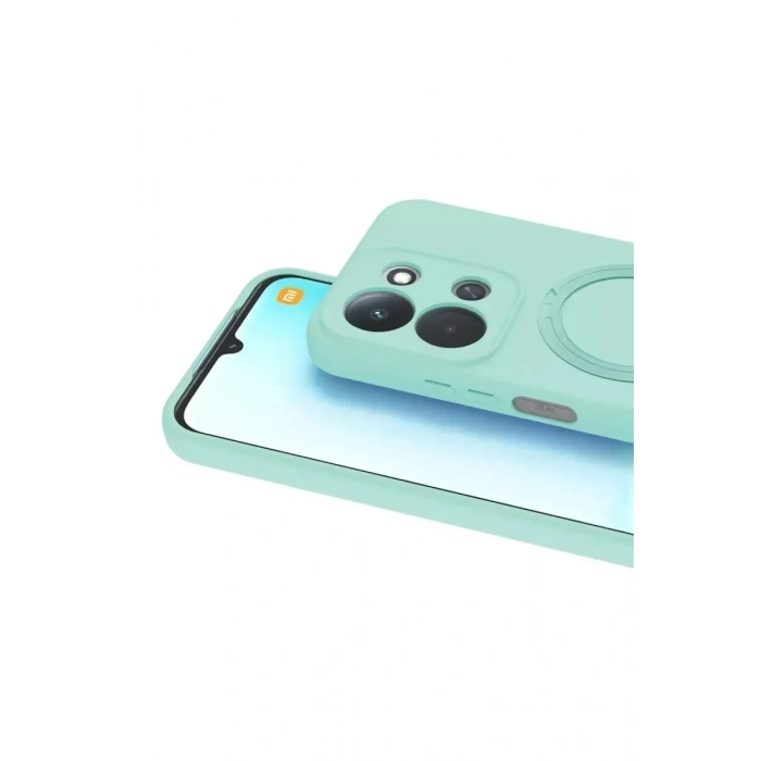 Mey İthalat®   Redmi 15C 4G Regal Magsafe Standlı Kapak - Su Yeşili