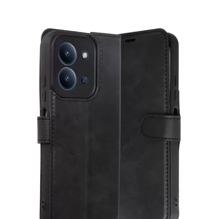 Mey İthalat®   Redmi 15C 4G Trend S Plus Kapaklı Kılıf - Siyah