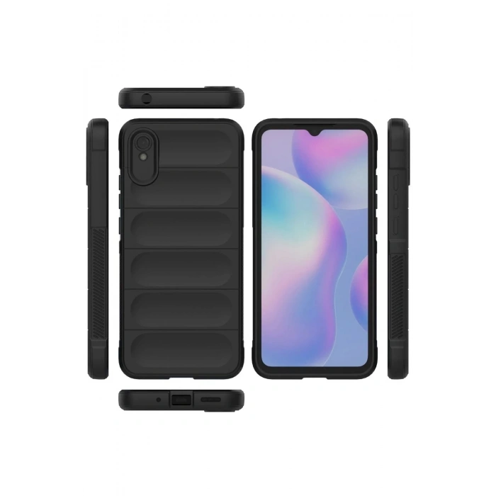 Mey İthalat®   Redmi 9A Kılıf Optimum Silikon - Siyah