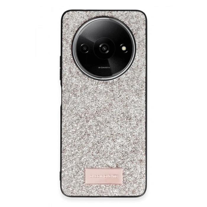 Mey İthalat®   Redmi A3 4G Bright Simli Kapak - Gold