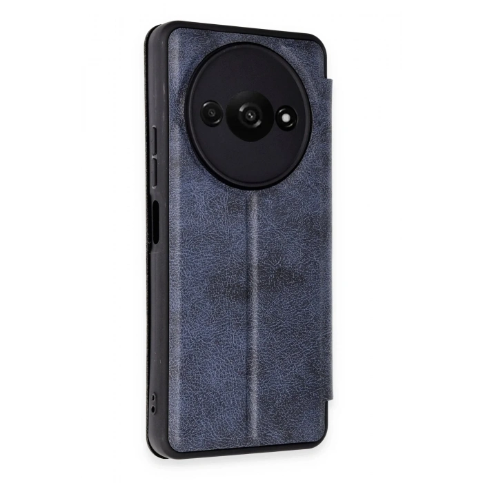 Mey İthalat®   Redmi A3 4G Kılıf Flip Cover - Lacivert