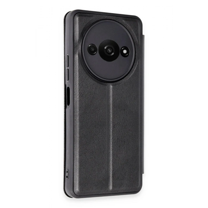 Mey İthalat®   Redmi A3 4G Kılıf Flip Cover - Siyah
