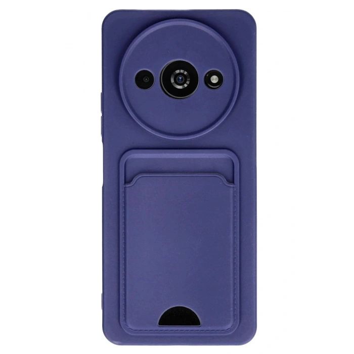 Mey İthalat®   Redmi A3 4G Kılıf Kelvin Kartvizitli Silikon - Lacivert