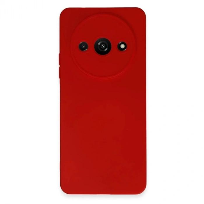 Mey İthalat®   Redmi A3 4G Kılıf Nano içi Kadife Silikon - Kırmızı