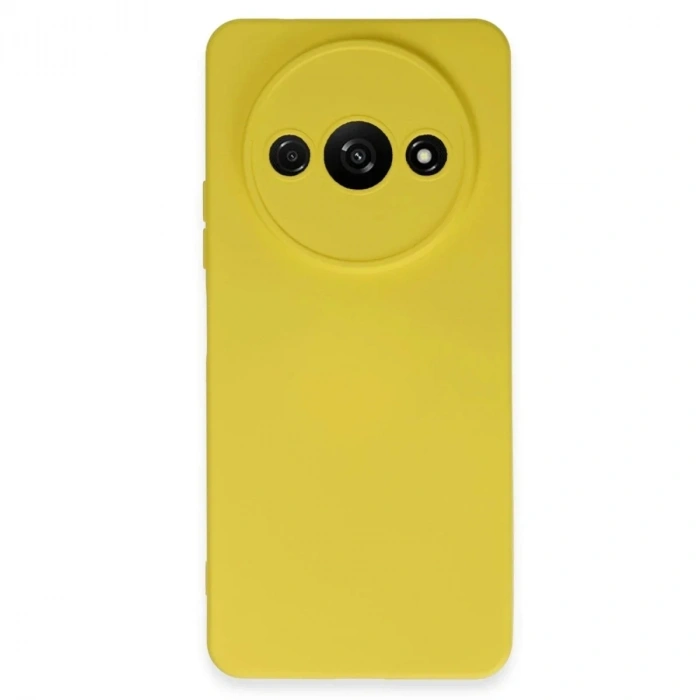 Mey İthalat®   Redmi A3 4G Kılıf Nano içi Kadife Silikon - Sarı
