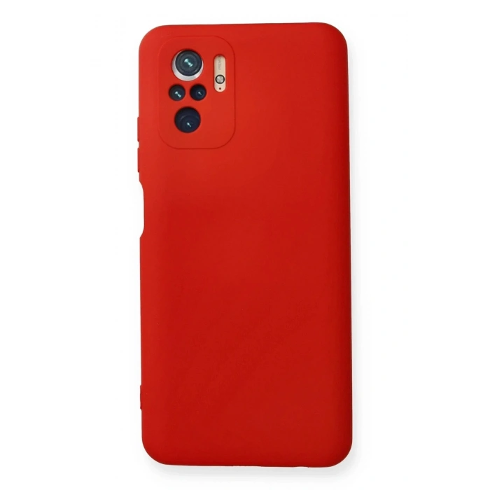 Mey İthalat®   Redmi Note 10 Kılıf Nano içi Kadife Silikon - Kırmızı