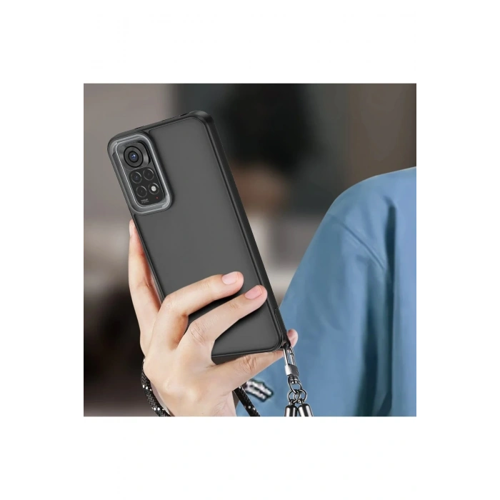 Mey İthalat®   Redmi Note 11 Kılıf Elegant Kapak - Pudra