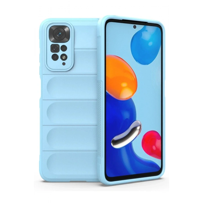 Mey İthalat®   Redmi Note 11 Kılıf Optimum Silikon - Sky Blue
