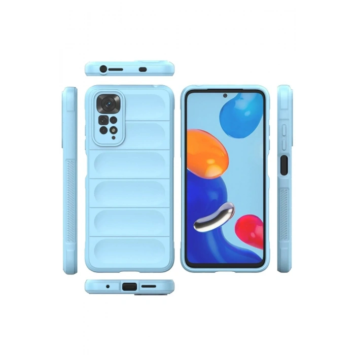 Mey İthalat®   Redmi Note 11 Kılıf Optimum Silikon - Sky Blue