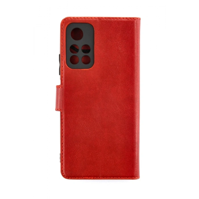 Mey İthalat®   Redmi Note 11T Kılıf Trend S Plus Kapaklı Kılıf - Kırmızı
