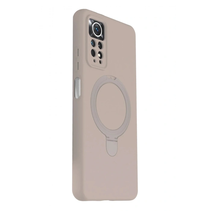 Mey İthalat®   Redmi Note 12 Pro 4G Regal Magsafe Standlı Kapak - Çöl Titanyum