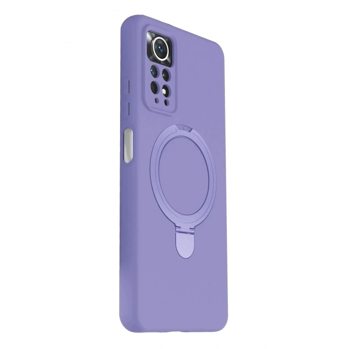 Mey İthalat®   Redmi Note 12 Pro 4G Regal Magsafe Standlı Kapak - Lila