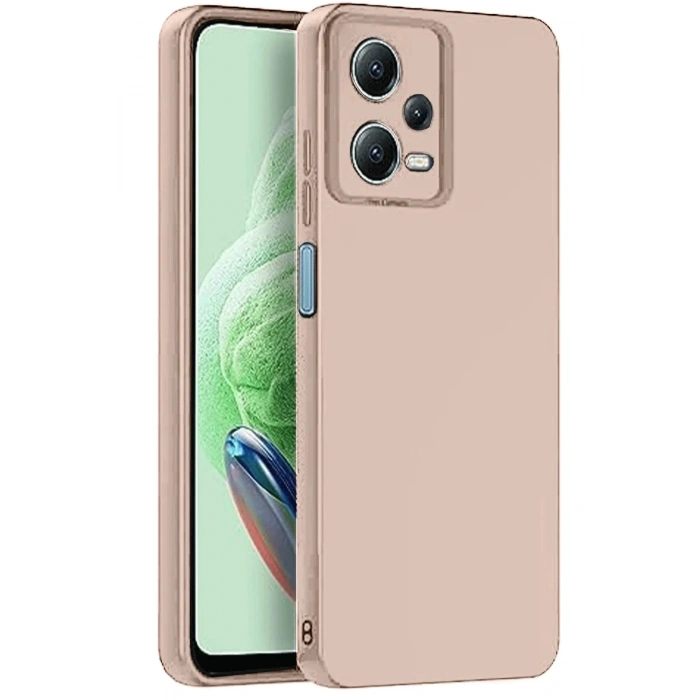 Mey İthalat®   Redmi Note 12 Pro 5G Kılıf Nano içi Kadife Silikon - Pudra