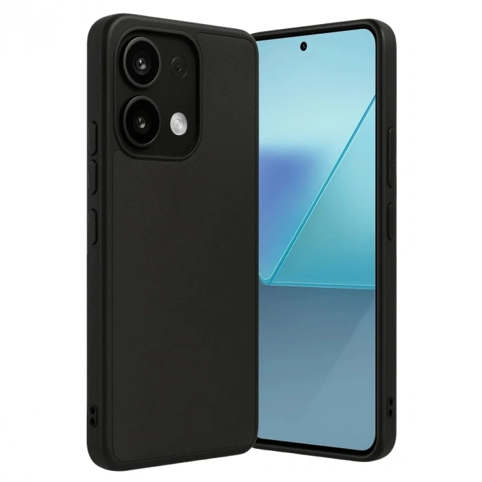 Mey İthalat®   Redmi Note 13 Pro 4G Kılıf Aras Deri Kapak - Siyah