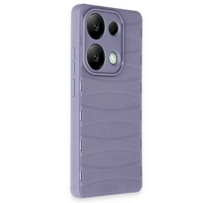 Mey İthalat®   Redmi Note 13 Pro 4G Kılıf Bibercas Silikon Kapak - Lila