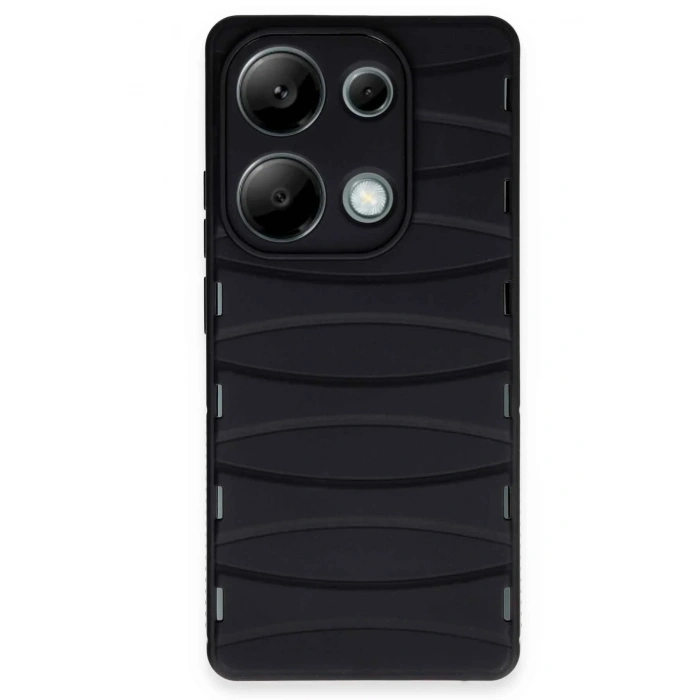 Mey İthalat®   Redmi Note 13 Pro 4G Kılıf Bibercas Silikon Kapak - Siyah