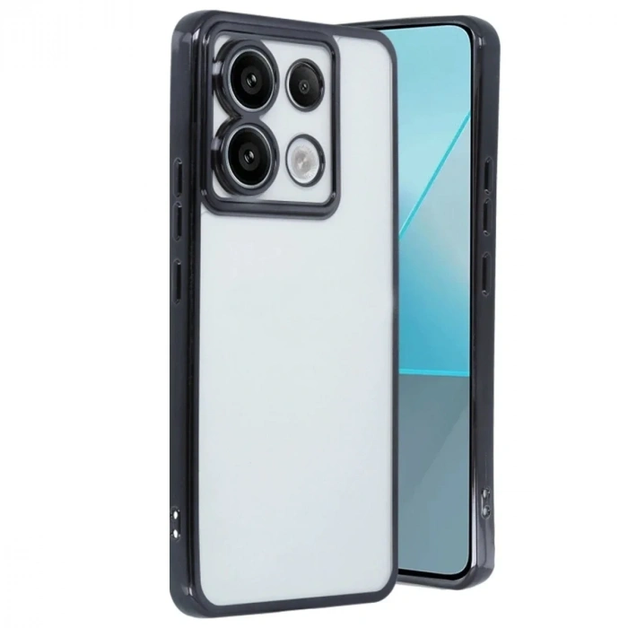 Mey İthalat®   Redmi Note 13 Pro 4G Kılıf  Lensli Silikon - Siyah