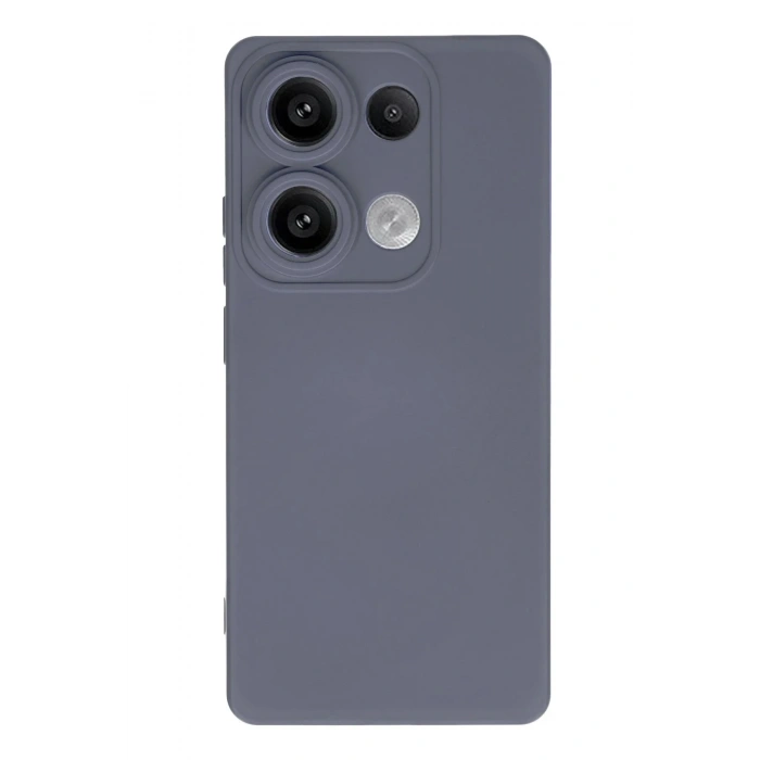 Mey İthalat®   Redmi Note 13 Pro 4G Kılıf Nano içi Kadife Silikon - Gri