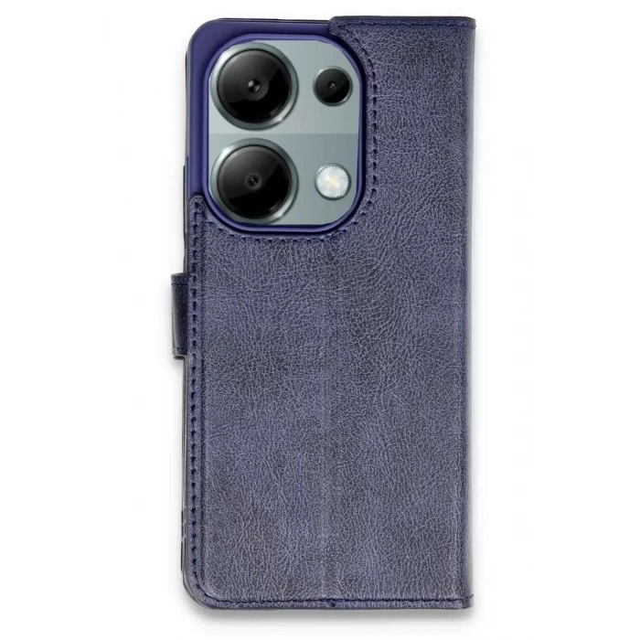 Mey İthalat®   Redmi Note 13 Pro 4G Kılıf Trend S Plus Kapaklı Kılıf - Lacivert