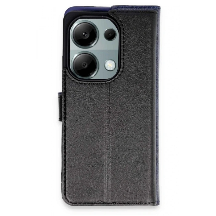 Mey İthalat®   Redmi Note 13 Pro 4G Kılıf Trend S Plus Kapaklı Kılıf - Siyah