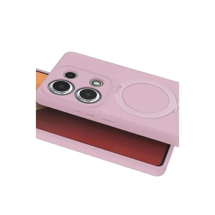 Mey İthalat®   Redmi Note 13 Pro 4G Regal Magsafe Standlı Kapak - Açık Pembe