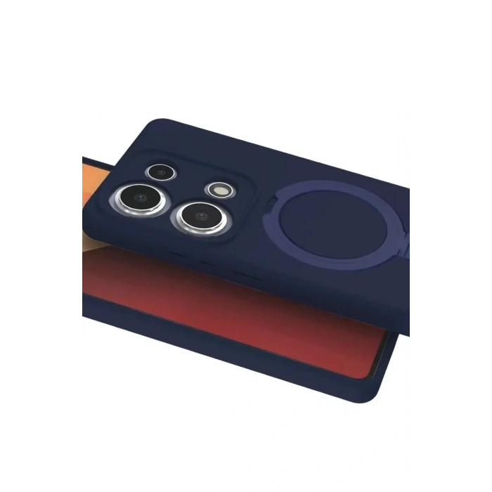 Mey İthalat®   Redmi Note 13 Pro 4G Regal Magsafe Standlı Kapak - Lacivert