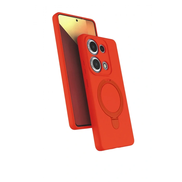 Mey İthalat®   Redmi Note 13 Pro 4G Regal Magsafe Standlı Kapak - Turuncu
