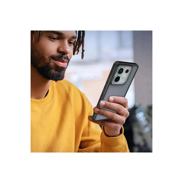 Mey İthalat®   Redmi Note 13 Pro 5G Kılıf Elegant Kapak - Siyah