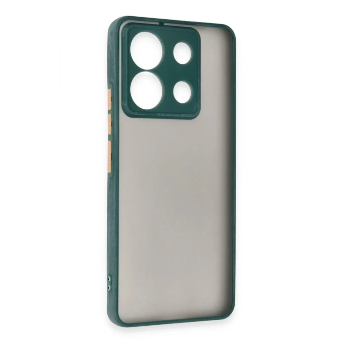 Mey İthalat®   Redmi Note 13 Pro 5G Kılıf Montreal Silikon Kapak - Yeşil