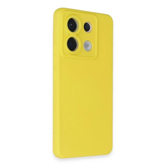 Mey İthalat®   Redmi Note 13 Pro 5G Kılıf Nano içi Kadife Silikon - Sarı