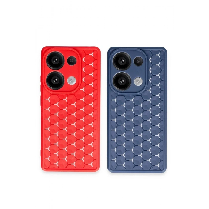 Mey İthalat®   Redmi Note 13 Pro 5G Kılıf Petek Silikon Kapak - Siyah