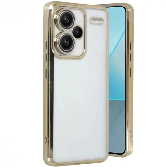 Mey İthalat®   Redmi Note 13 Pro Plus Kılıf  Lensli Silikon - Gold