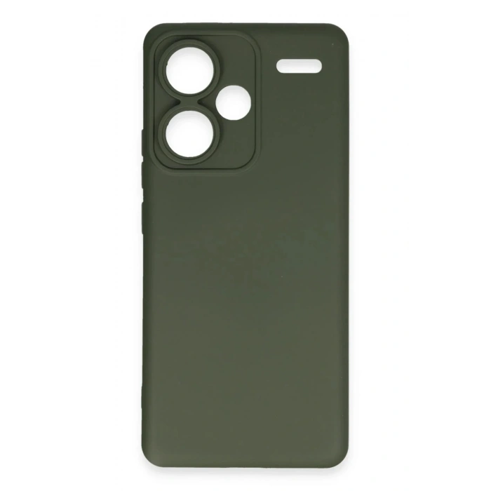 Mey İthalat®   Redmi Note 13 Pro Plus Kılıf Nano içi Kadife Silikon - Koyu Yeşil