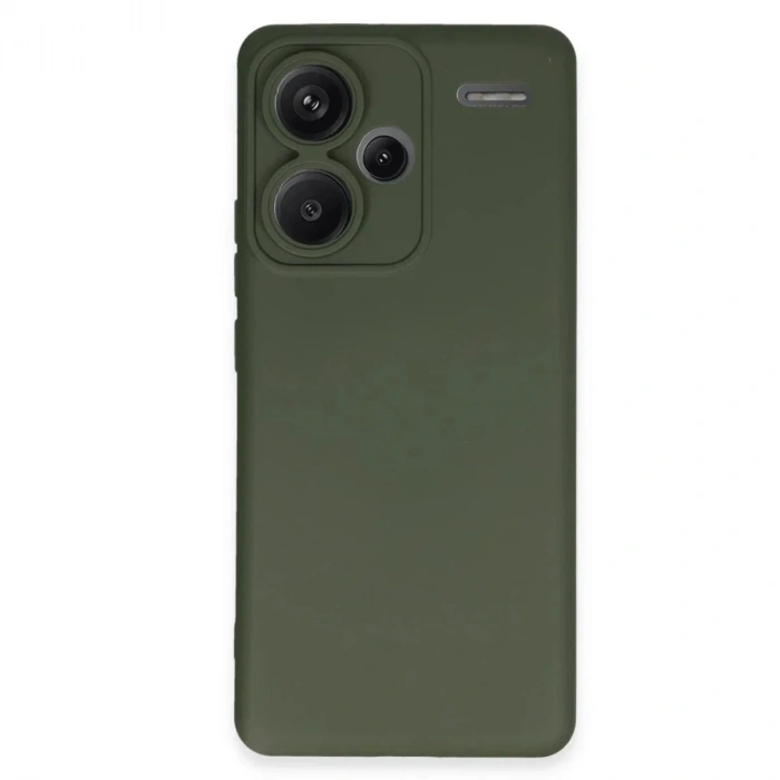 Mey İthalat®   Redmi Note 13 Pro Plus Kılıf Nano içi Kadife Silikon - Koyu Yeşil
