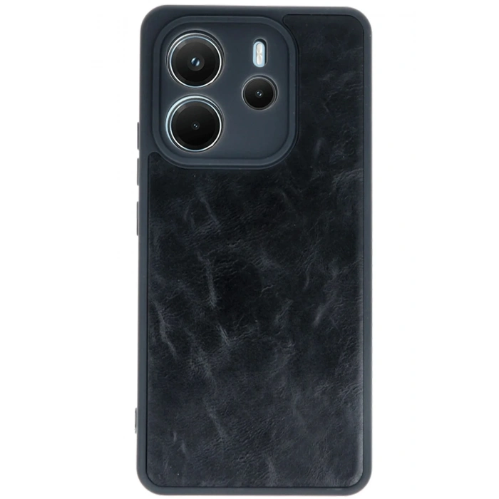 Mey İthalat®   Redmi Note 14 4G Kılıf Aras Deri Kapak - Siyah