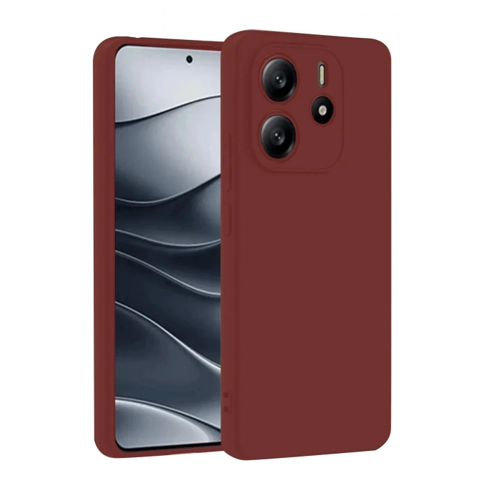 Mey İthalat®   Redmi Note 14 4G Kılıf First Silikon - Bordo