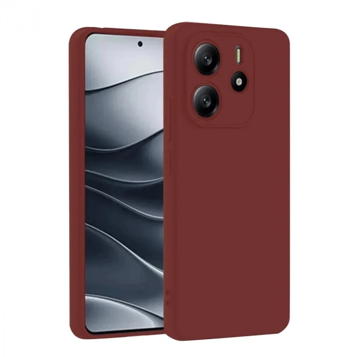 Mey İthalat®   Redmi Note 14 4G Kılıf First Silikon - Bordo