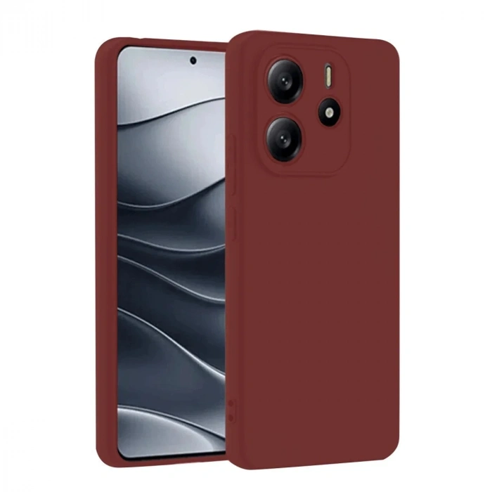 Mey İthalat®   Redmi Note 14 4G Kılıf First Silikon - Bordo