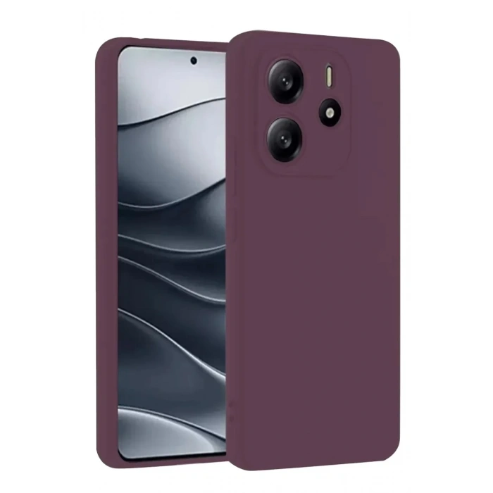 Mey İthalat®   Redmi Note 14 4G Kılıf First Silikon - Mürdüm