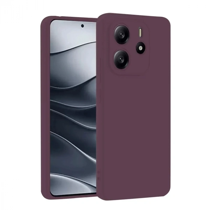 Mey İthalat®   Redmi Note 14 4G Kılıf First Silikon - Mürdüm