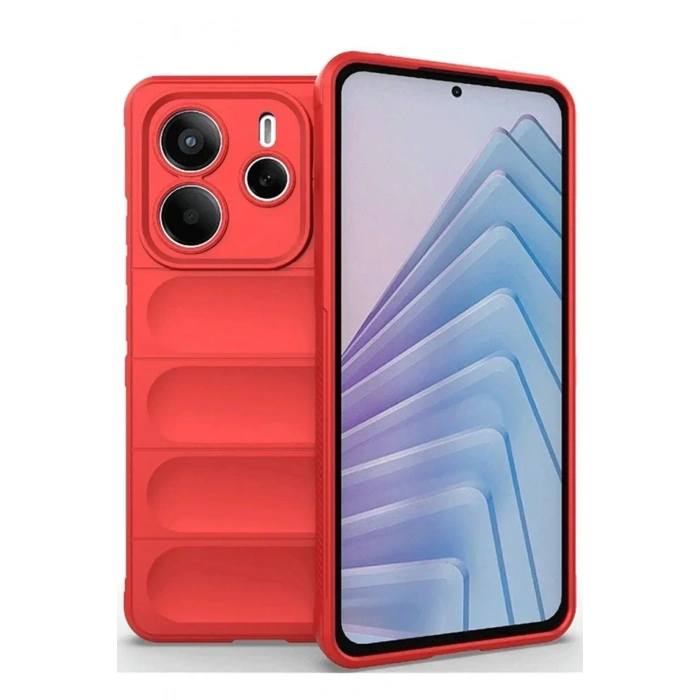 Mey İthalat®   Redmi Note 14 4G Kılıf Optimum Silikon - Kırmızı