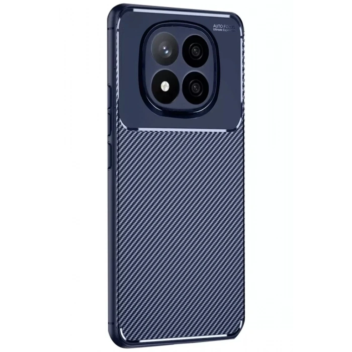 Mey İthalat®   Redmi Note 14 Pro 4G Kılıf Auto Focus Karbon Kapak - Lacivert